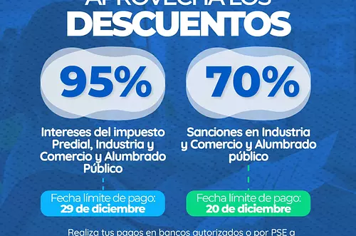 Descuentazo del 95% en intereses de mora por impuestos