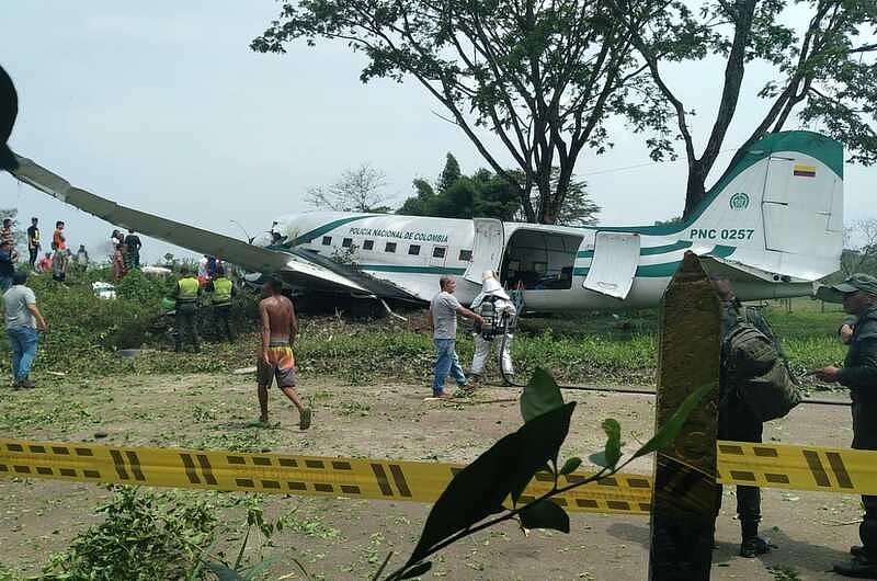 Aeronave de la Policía se accidentó  en Villavicencio