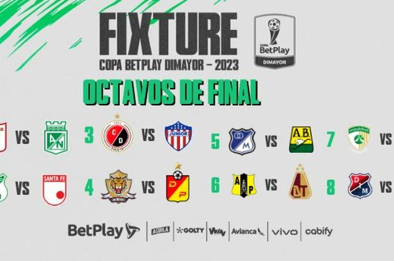 Listos los cruzados de octavos de final de la Copa BetPlay