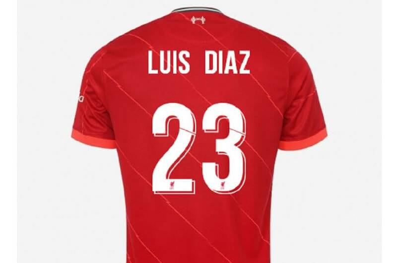 ¿Cuánto cuesta la camiseta de Luis Díaz en el Liverpool?