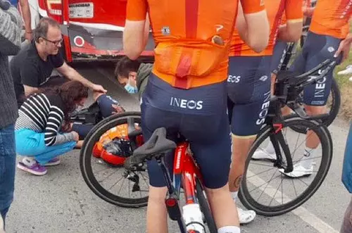 Se accidentó Egan Bernal