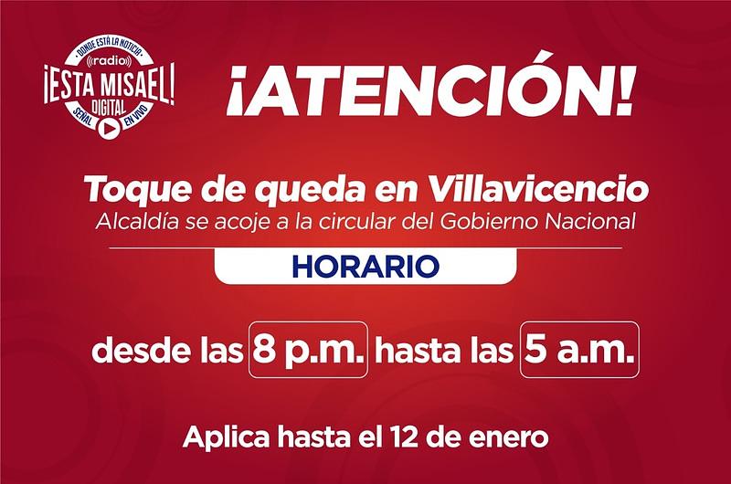 Así aplican horarios del toque de queda en Villavicencio