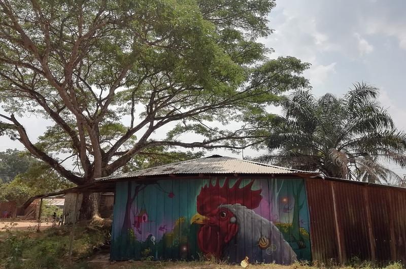 Arte mural en evento de Reconciliación con el Medio Ambiente