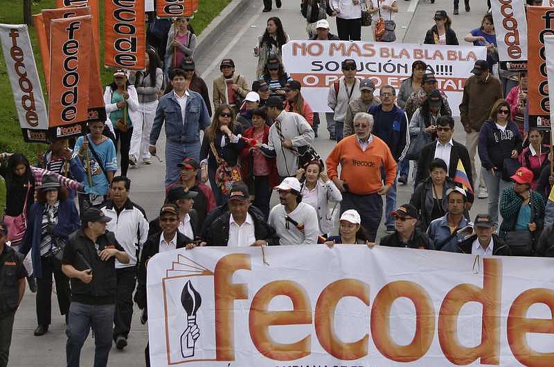 Fecode anuncia paro de 24 horas el próximo martes 