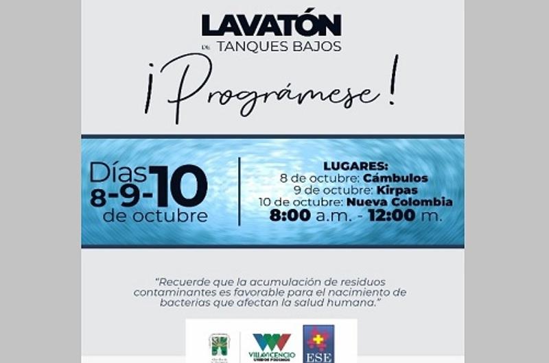 Jornada de limpieza a tanques elevados en tres sectores de Villavicencio