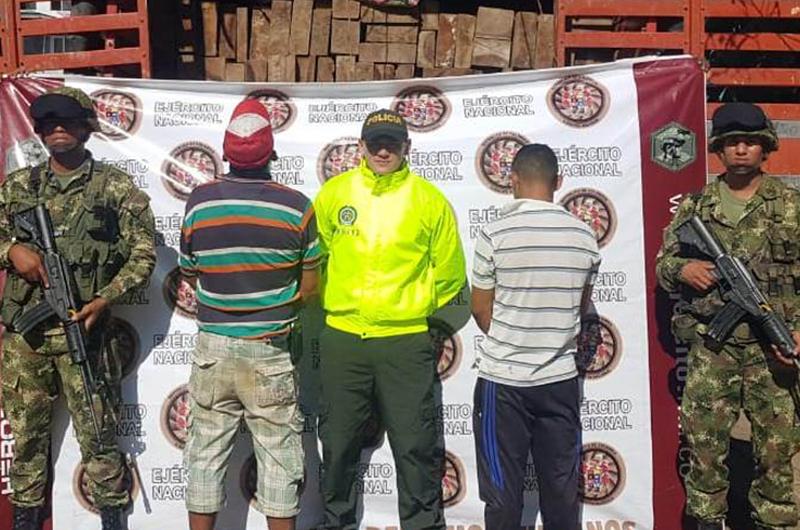 Policía capturó dos hombres por tala indiscriminada en Puerto Gaitán