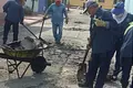 Reparcheo vial en el barrio Porvenir de Villavicencio 