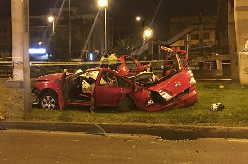 Fatal accidente dejó 3 muertos  en el norte de Bogotá 