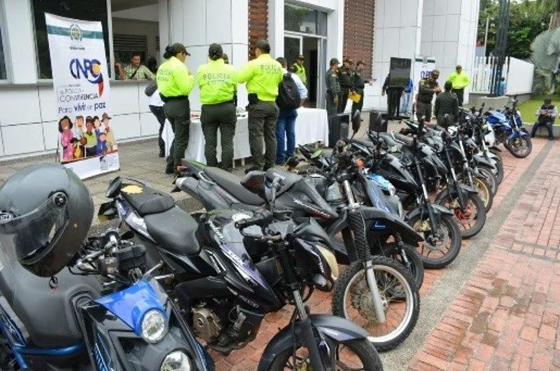 Policía Metropolitana de Villavicencio recuperó 20 motocicletas hurtadas