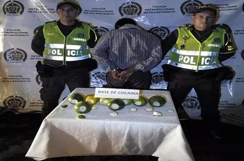 Se detiene cargamento con base de coca en maracuyás
