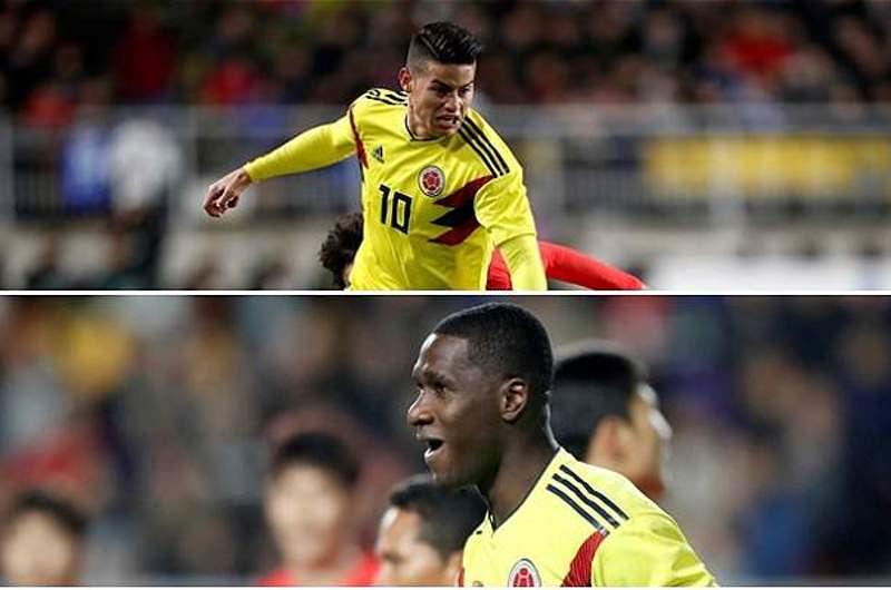 Al partido contra China no irán James Rodríguez y Cristian Zapata