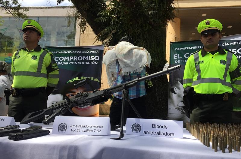  La Policía del departamento del Meta incautó material de guerra