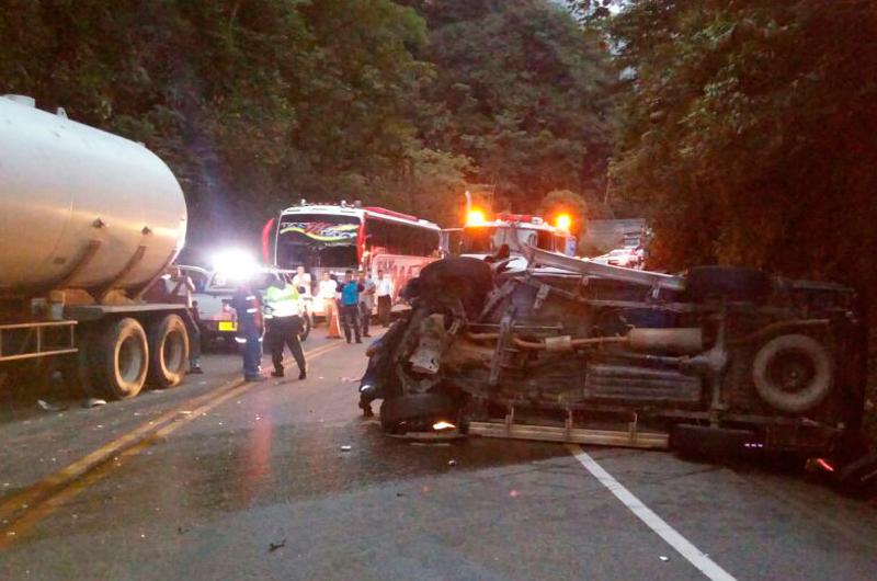 Cinco heridos en accidente en vía Bogotá-Villavicencio