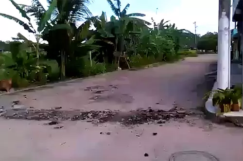 La ‘trocha’ para ir al colegio Marco Antonio Franco