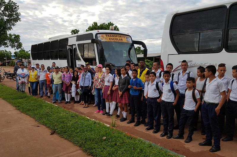 Sobre ruedas, transporte escolar en Puerto Gaitán