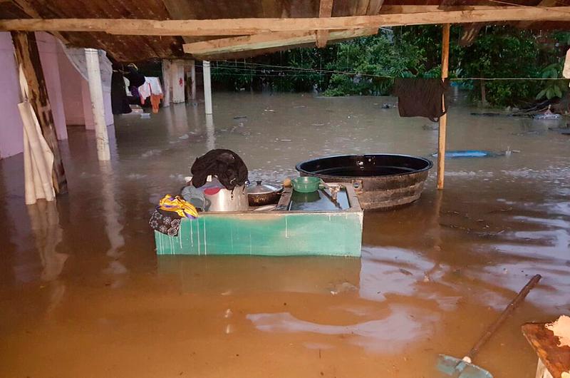 Inundado el centro del municipio de El Castillo