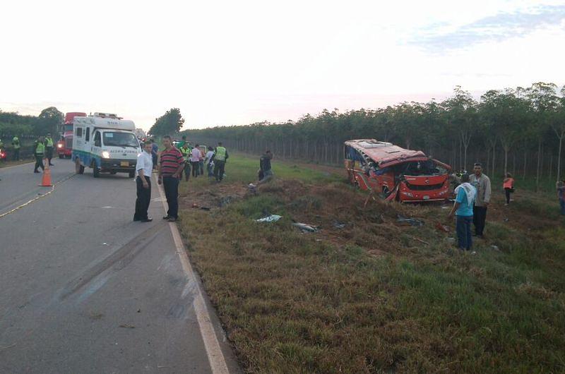 Accidente entre la vía Puerto López y Puerto Gaitán