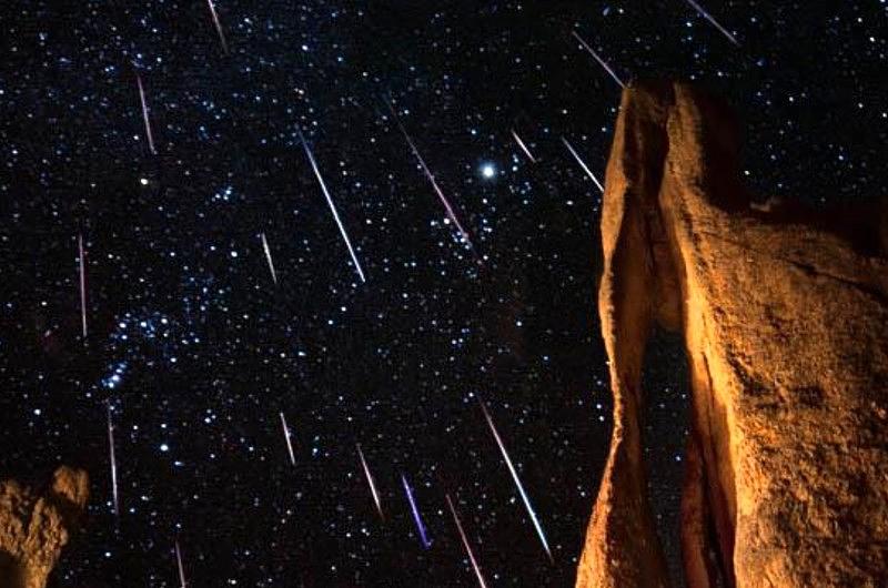 Espectáculo de lluvia de estrellas Gemínidas