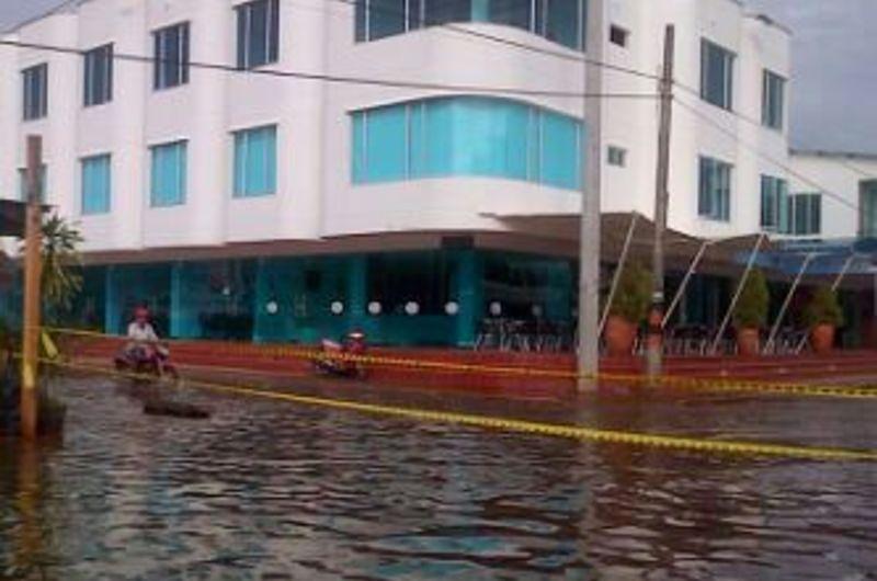 Inundado casco urbano de Puerto Carreño, Vichada