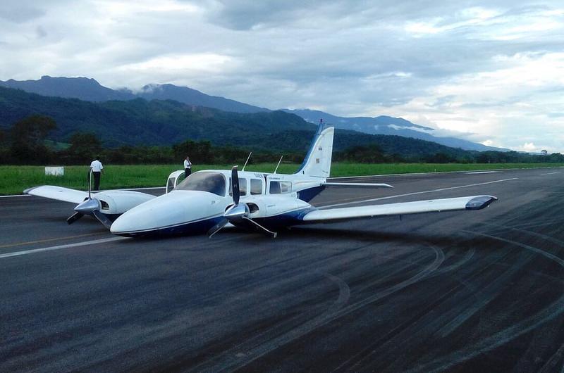 Emergencia de avioneta por fallas en el tren de aterrizaje en aeropuerto Vanguardia en Villavicencio