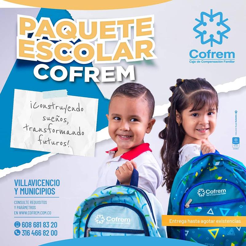 Hijos de afiliados a Cofrem reciben paquete escolar