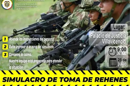 Hoy es el simulacro de toma de rehenes en Villavicencio