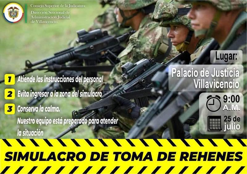 Hoy es el simulacro de toma de rehenes en Villavicencio