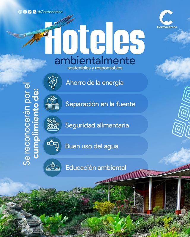 Cormacarena premiará a hoteles por prácticas sostenibles