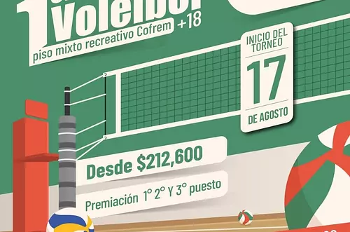 Cofrem lanza el torneo senior de voleibol