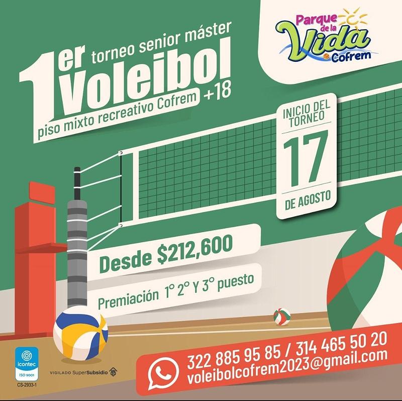 Cofrem lanza el torneo senior de voleibol