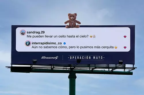 El osito que conmueve en homenaje a las madres