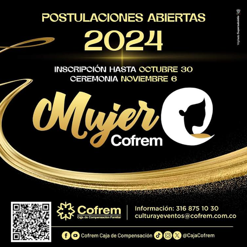 Abren postulaciones para el Concurso Mujer Cofrem 2024