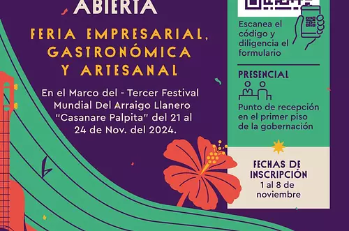 Inscríbete en la Feria Artesanal y Empresarial de Casanare