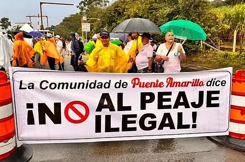 Bloqueos en Puente Amarillo. ¿Qué pasa con el peaje?