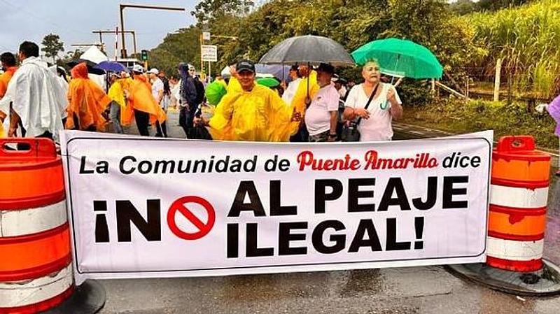 Bloqueos en Puente Amarillo. ¿Qué pasa con el peaje?