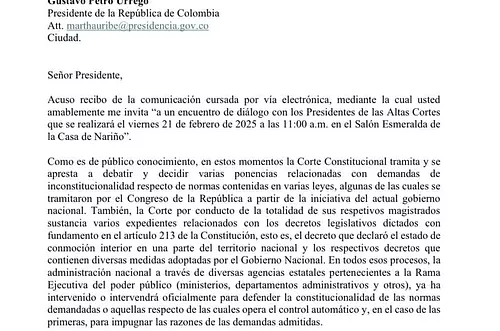 Corte Constitucional rechaza reunión con Gustavo Petro