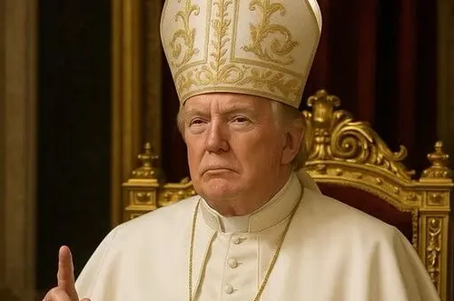 Trump genera polémica tras publicarse vestido como el papa