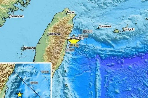 Sismo de magnitud 5,9 sacudió la costa este de Taiwán