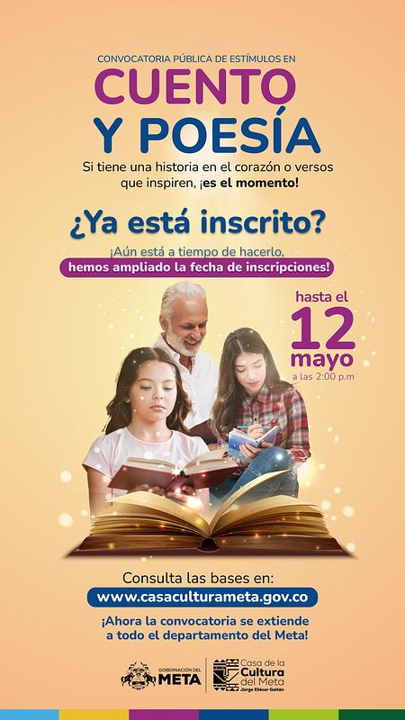 Ampliaron plazo para participar en convocatoria de cuento y poesía 2025