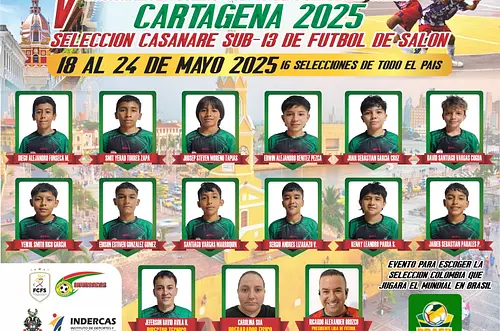 Casanare competirá en el Nacional Sub-13 de fútbol de salón