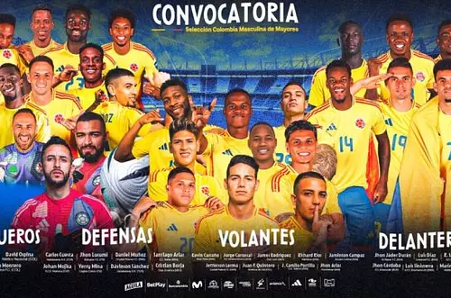 Selección Colombia define convocados para Eliminatorias