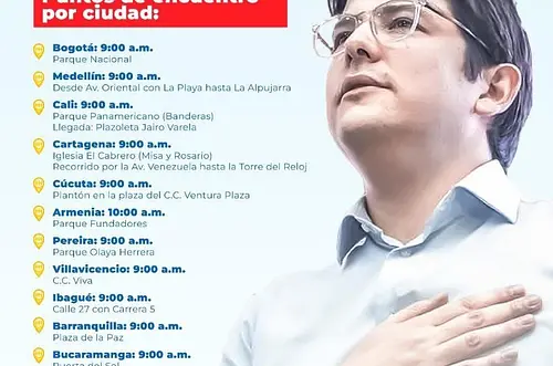 Líderes políticos convocan marcha del silencio tras atentado a Miguel Uribe