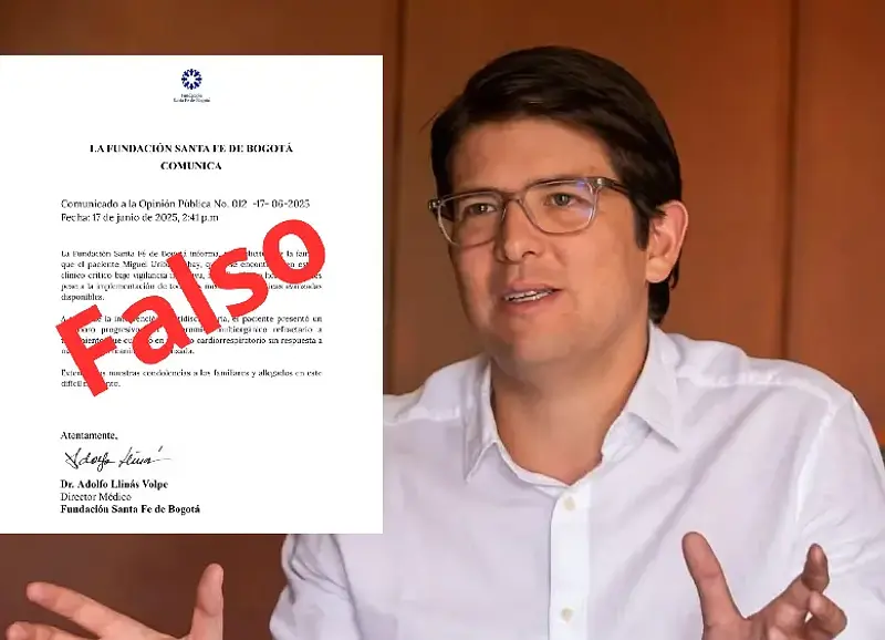 Fundación Santa Fe desmiente muerte de Miguel Uribe