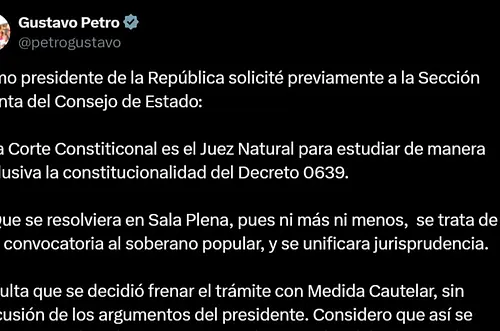 Petro acata fallo sobre consulta, pero anuncia recurso legal