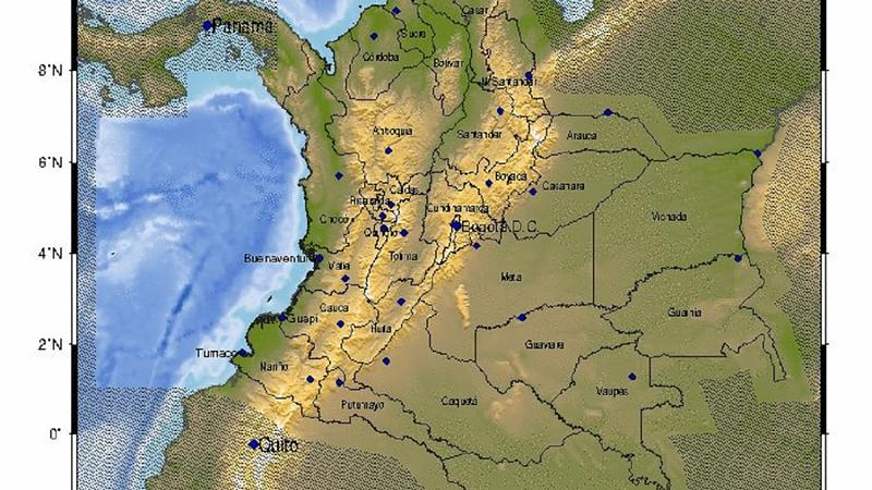 Fuerte sismo sacude Colombia: 4.5 en el Pacífico
