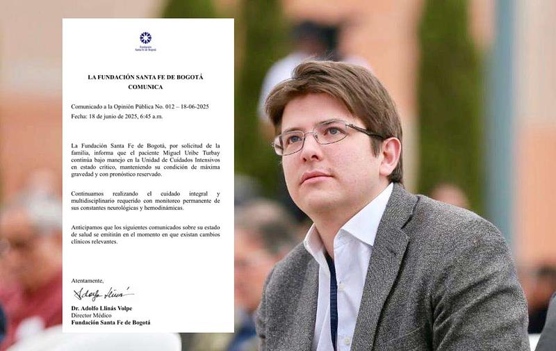 Clínica rompe el silencio sobre Miguel Uribe Turbay