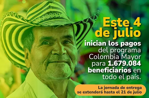 Colombia Mayor inicia nuevo ciclo de pagos este 4 de julio