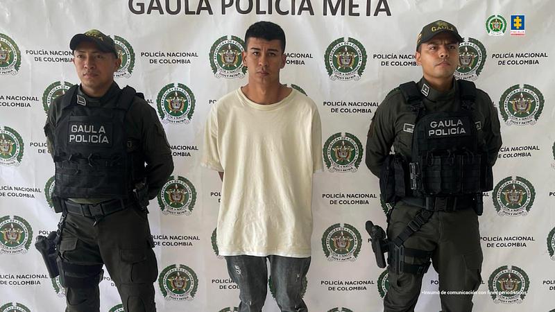 Capturado en Meta presunto extorsionista de un comerciante