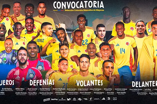 Colombia anuncia convocados para fechas 15 y 16 del Mundial
