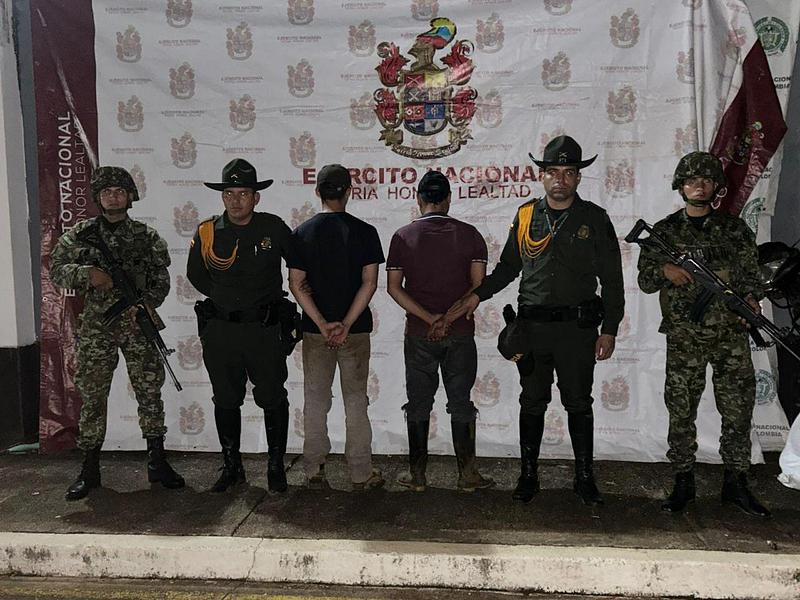 Ejército incauta maquinaria ilegal y captura a dos en Vaupés
